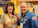 Carole Perry, WB2MGP, with astronaut Mike Fincke, KE5AIT, at Hamvention 2015.